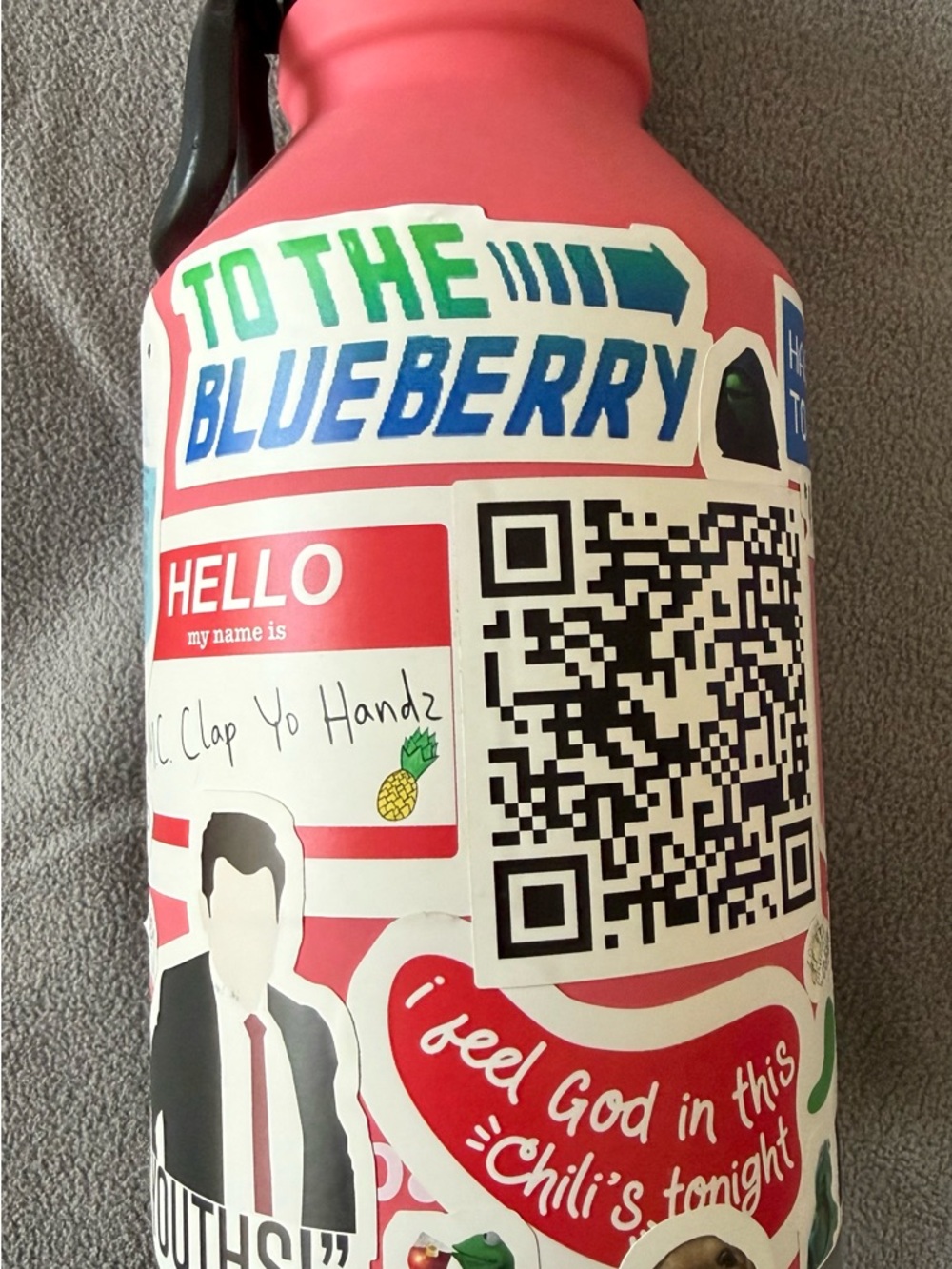 Bubba Insulated Pink Sticker-Covered Water Bottle